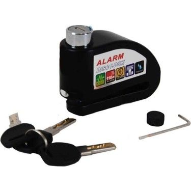 Motosiklet Disk Kilit Gömme Anahtarlı Alarmlı Monero