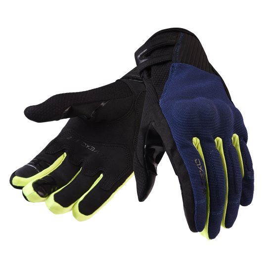 Motosiklet Eldiven Globe Mavi-Neon Sarı Beden :XL Vexo