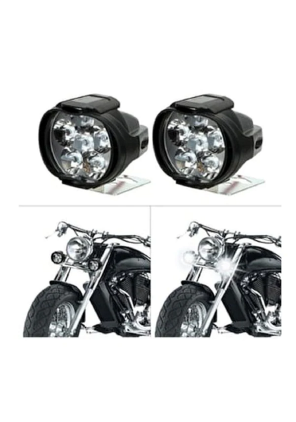 Motosiklet Sis Farı 2 Li 6 Ledli İki Modlu Sabit - Çakar Empar