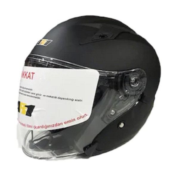 Motosiklet Kask Çenesiz Yazlık Vizörlü Siyah Beden:l Rr-881 Monero