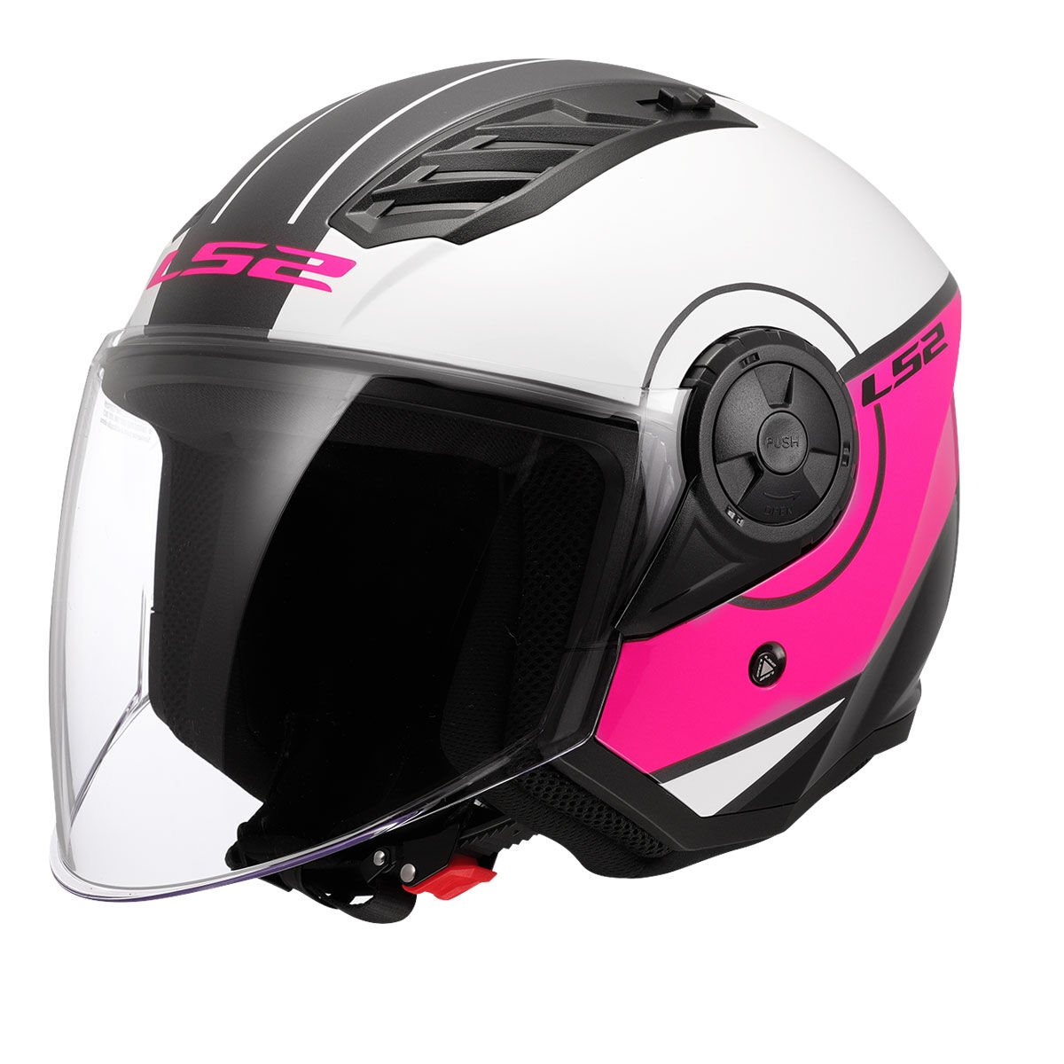 LS2 Airflow 2 Kask Cover Beyaz-Pembe Beden:L