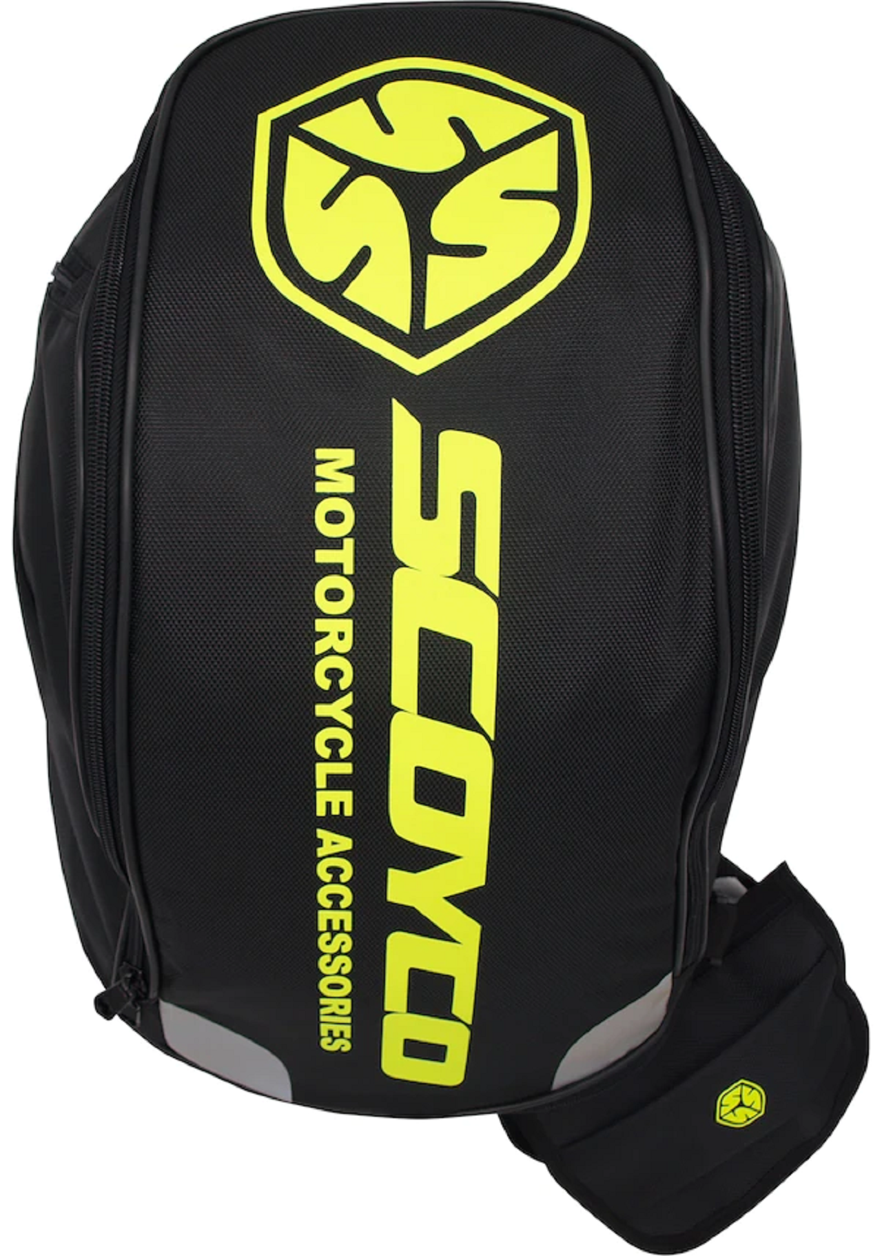 Motosiklet Sırt Çantası Körüklü Neon Sarı - Siyah SCOYCO