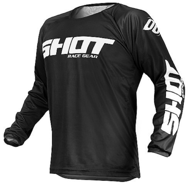 Motosiklet Jersey Üst Siyah - Beyaz Beden:L SHOOT