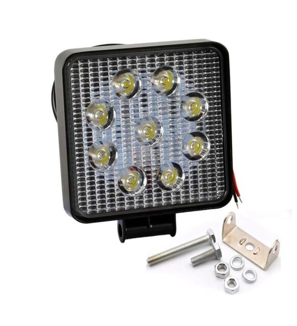 Motosiklet Kare Far Ledli 9 Lı Küçük PRC