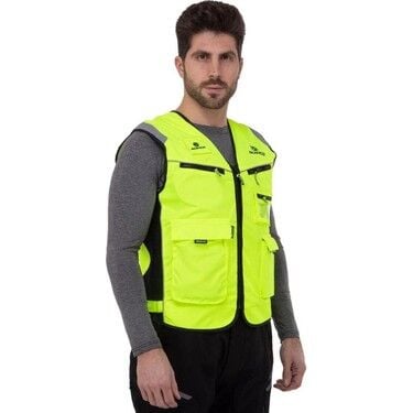 Motosiklet Yelek JK-30 Neon Sarı Beden: 4XL SCOYCO