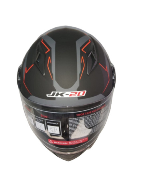 Motosiklet Kask Çene Açılır Mat Siyah - Turuncu Beden: XL JK-20