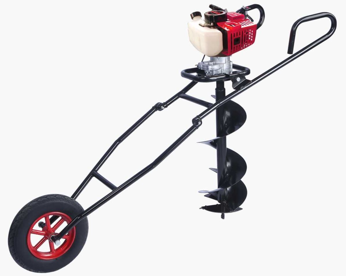 Solax AG52D Toprak Burgu Makinesi Arabalı 20CM 1.9HP