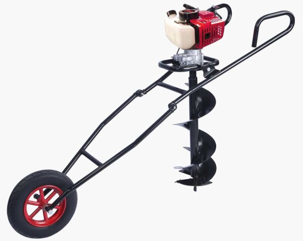 Solax AG52D Toprak Burgu Makinesi Arabalı 20CM 1.9HP
