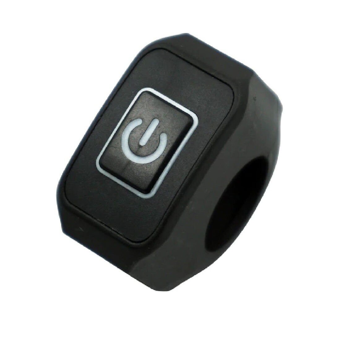 Motosiklet Bas Çek Butonu Beyaz Led KNMASTER