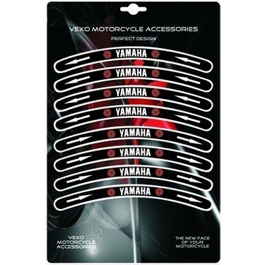 Motosiklet Jant Şeridi Parçalı Yamaha Siyah Vexo