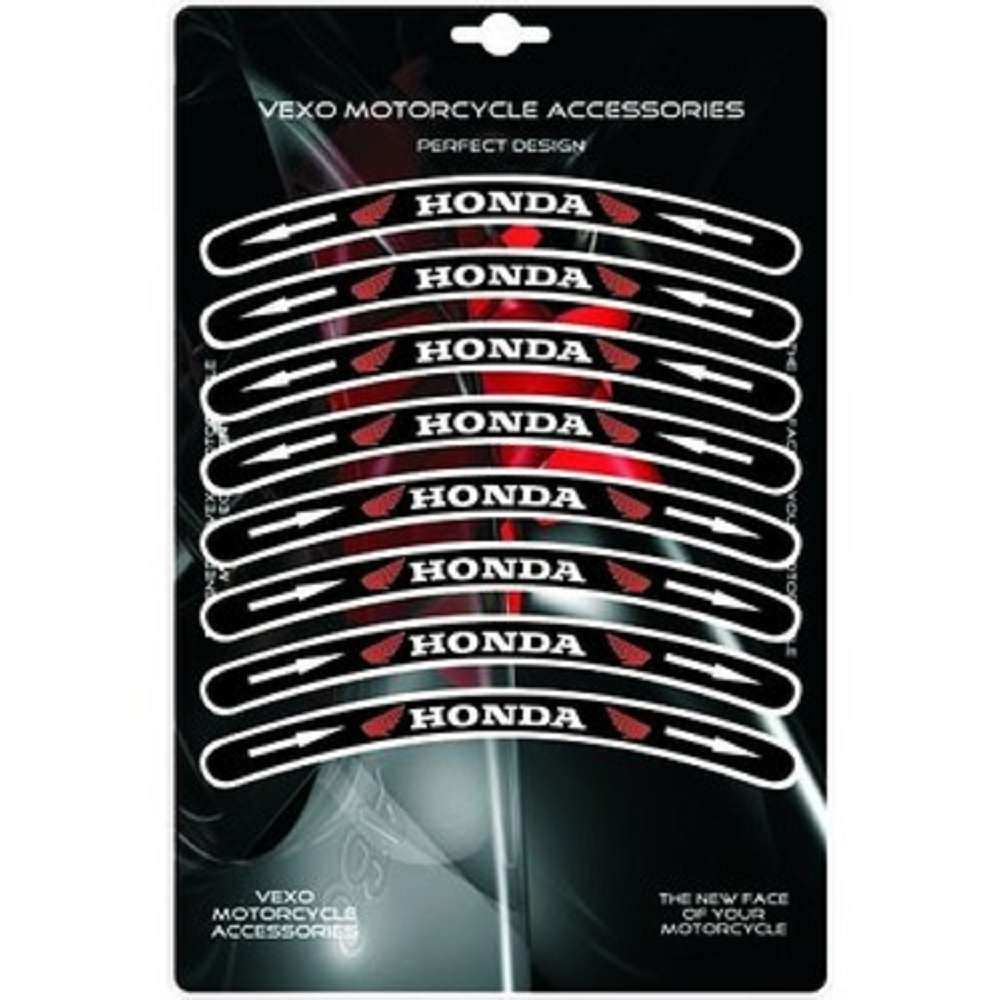 Motosiklet Jant Şeridi Parçalı Honda Siyah Vexo