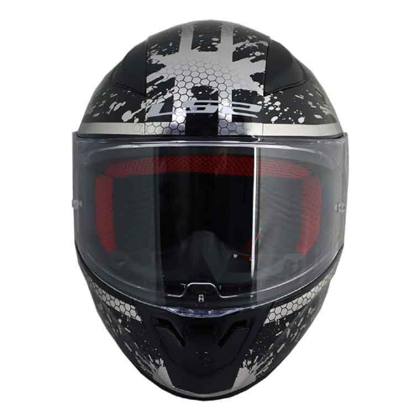 Motosiklet Kask Rapid SPY Mat Siyah - Beyaz Beden:XL LS2