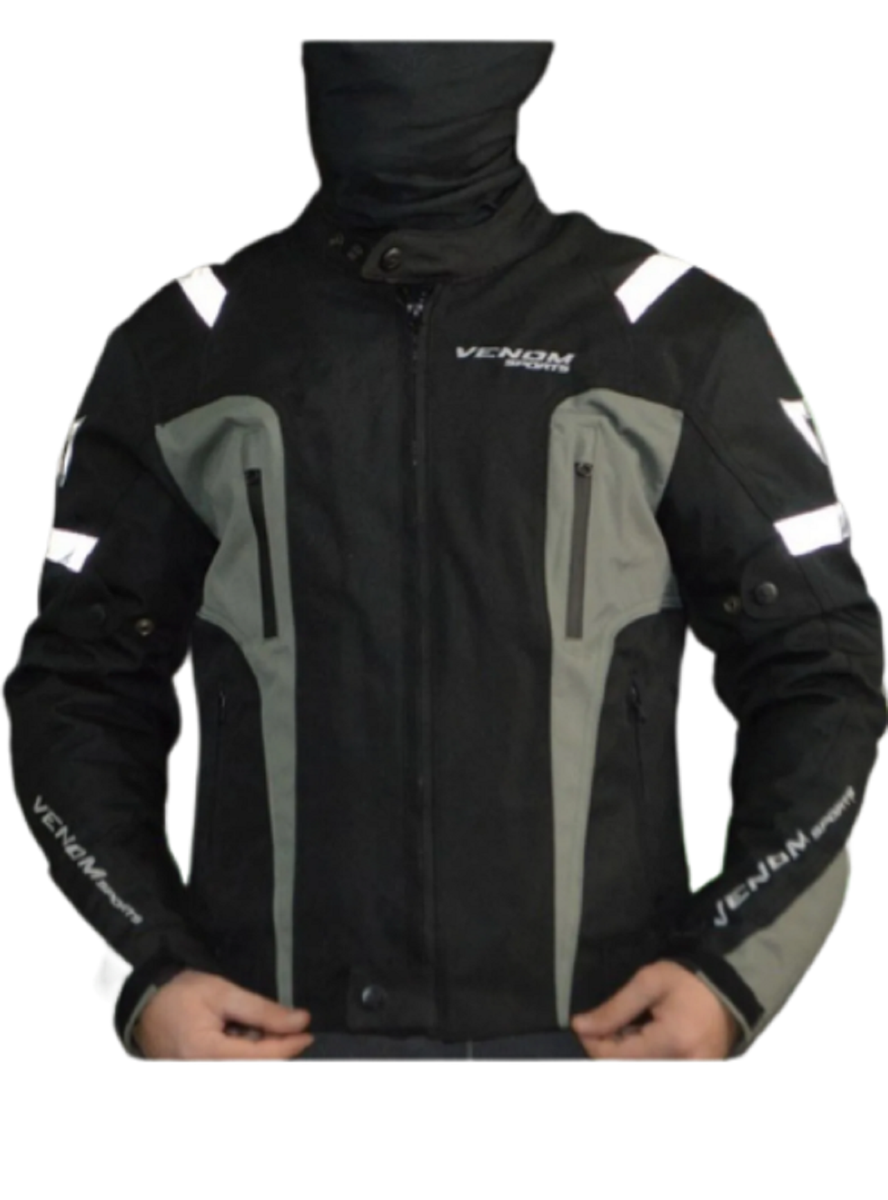 Motosiklet Mont Air Racing Siyah Gri Beden:3XL VENOM