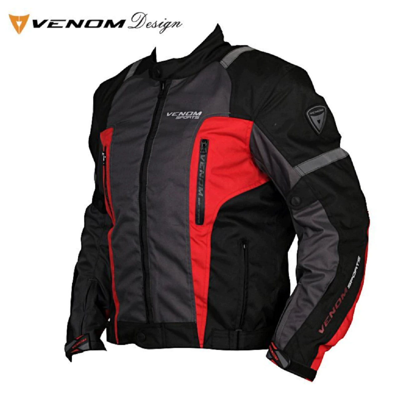 Motosiklet Mon Air Racing Siyah - Kırmızı Beden:XXL VENOM