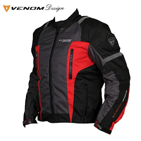 Motosiklet Mon Air Racing Siyah - Kırmızı Beden:XXL VENOM