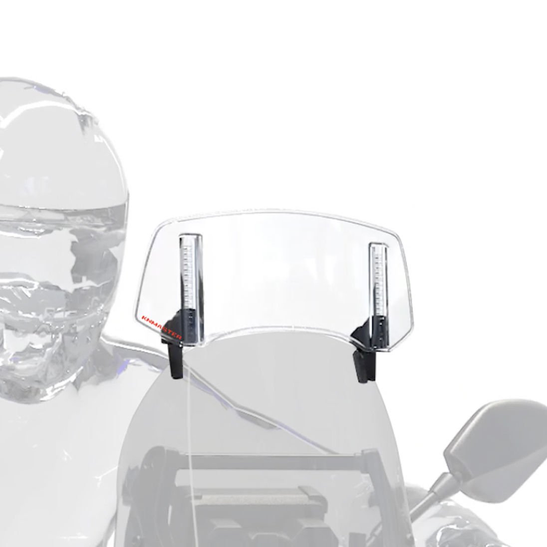 Motosiklet RS-500A Yeni Nesil Kademeli Rüzgar Saptırıcı Şeffaf Ön Cam Uzatma KNMASTER