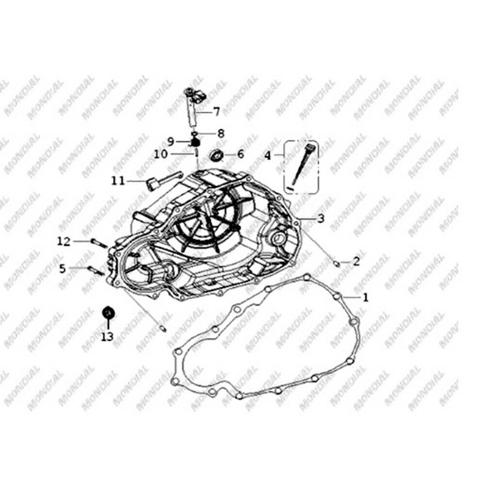 Mondial 125mx Krank Kutusu Sağ Karter Orjinal