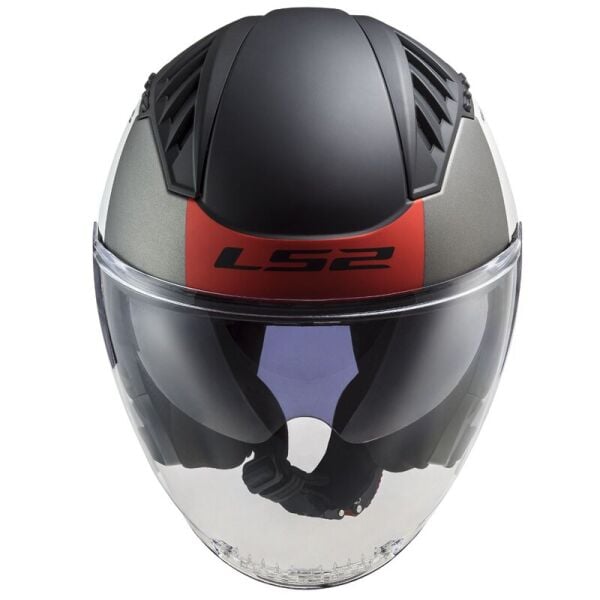 LS2 Copter 2 Urbane Kask Mat Beyaz-Kırmızı Beden: L