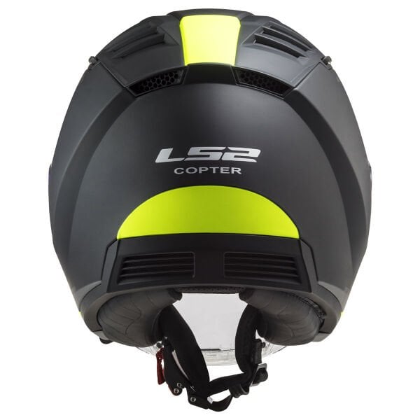 LS2 Copter 2 Urbane Kask Mat Siyah-Neon Sarı Beden: L