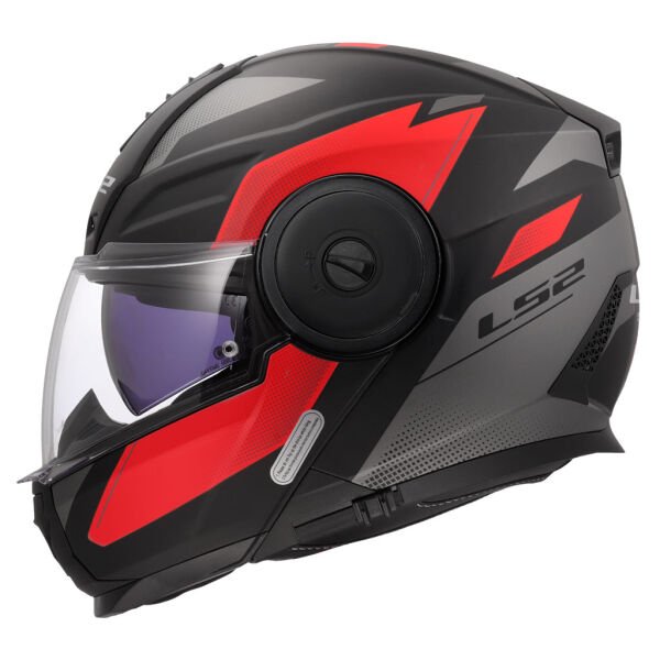 LS2 Scope 2 Duria Kask Mat Siyah-Kırmızı Beden: L