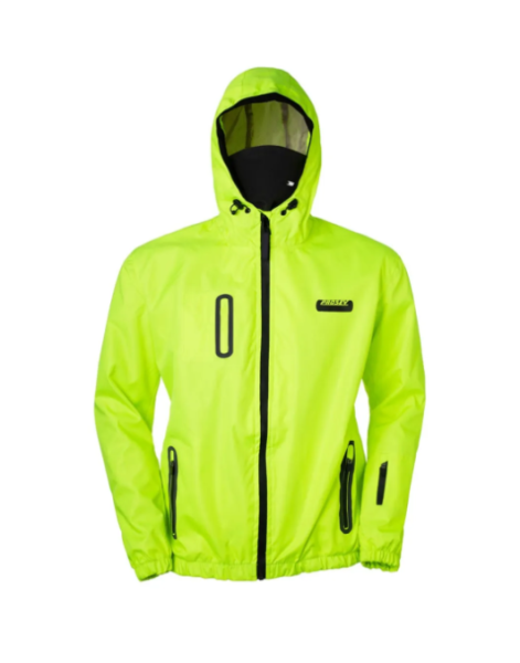 Yağmurluk Cortavento Korumalı Neon Siyah Beden: XXXL Prosev