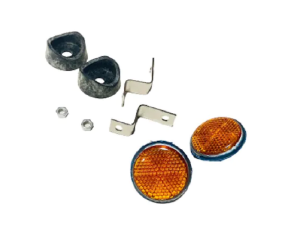 Motosiklet Amartisör Reflektör Takımı Yuvarlak 2li Prc