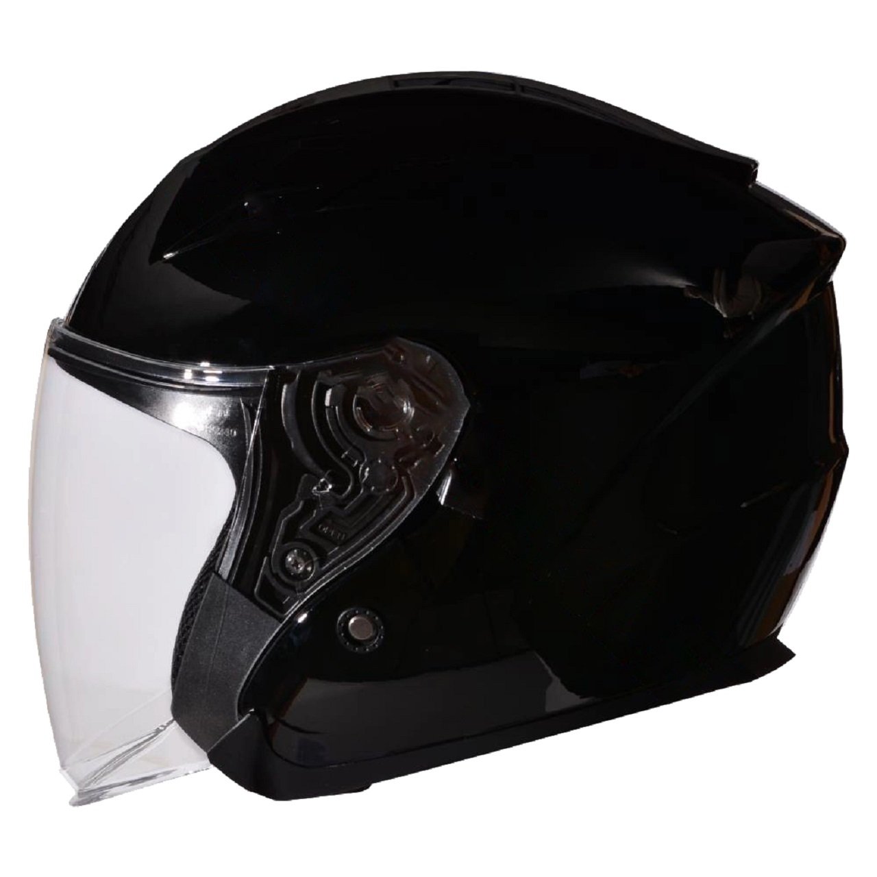 Motosiklet Kask Çenesiz Vizörlü Mat Siyah Karışık Beden Monero