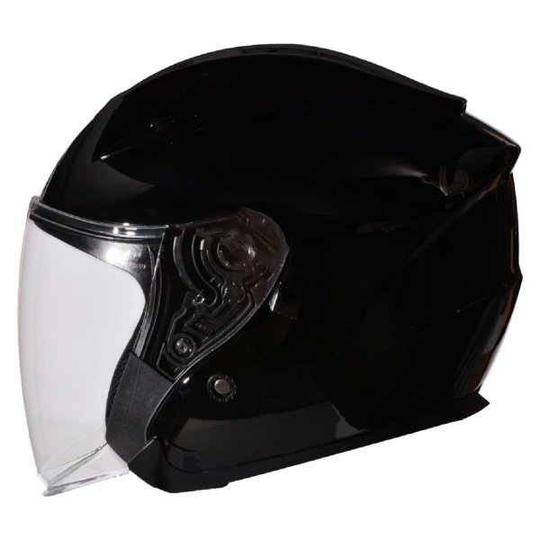 Motosiklet Kask Çenesiz Vizörlü Mat Siyah Karışık Beden Monero