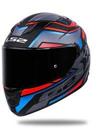 LS2 Stream Evo Fast Kask Mat Siyah - Kırmızı - Gri Beden: XL