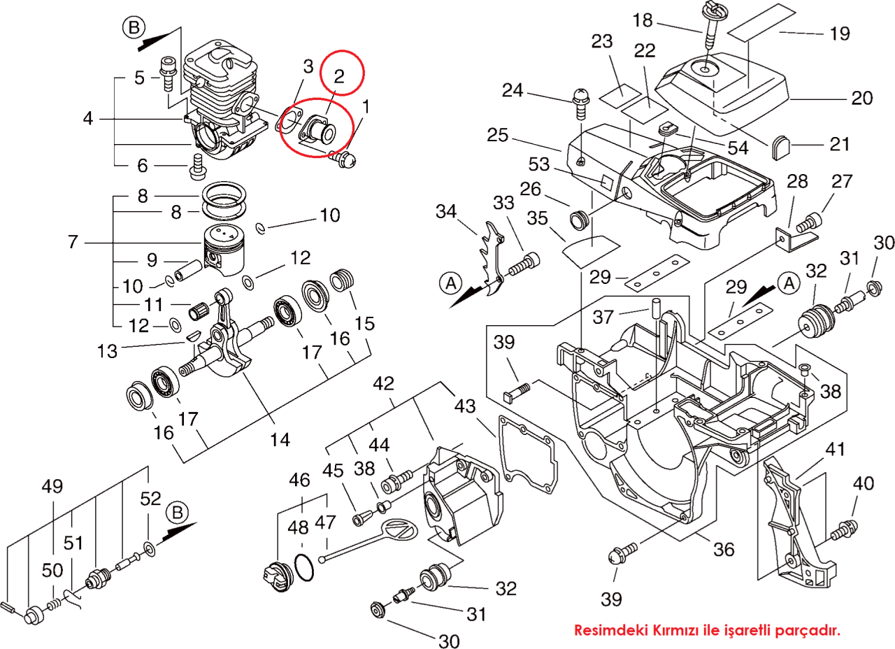 Echo CS450 - CS510 Karbüratör Boğazı Orjinal
