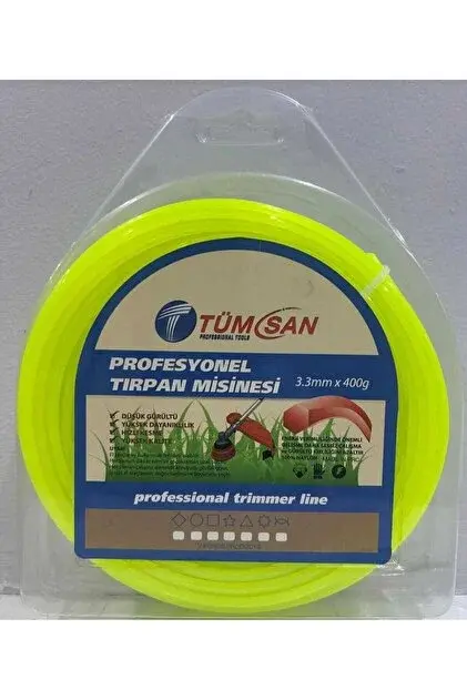 Tırpan Misina 3.3mm 400 gr Altıgen Sarı Tümsan
