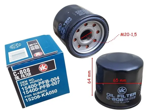 Motosiklet Yağ Filtresi HF204 VIC