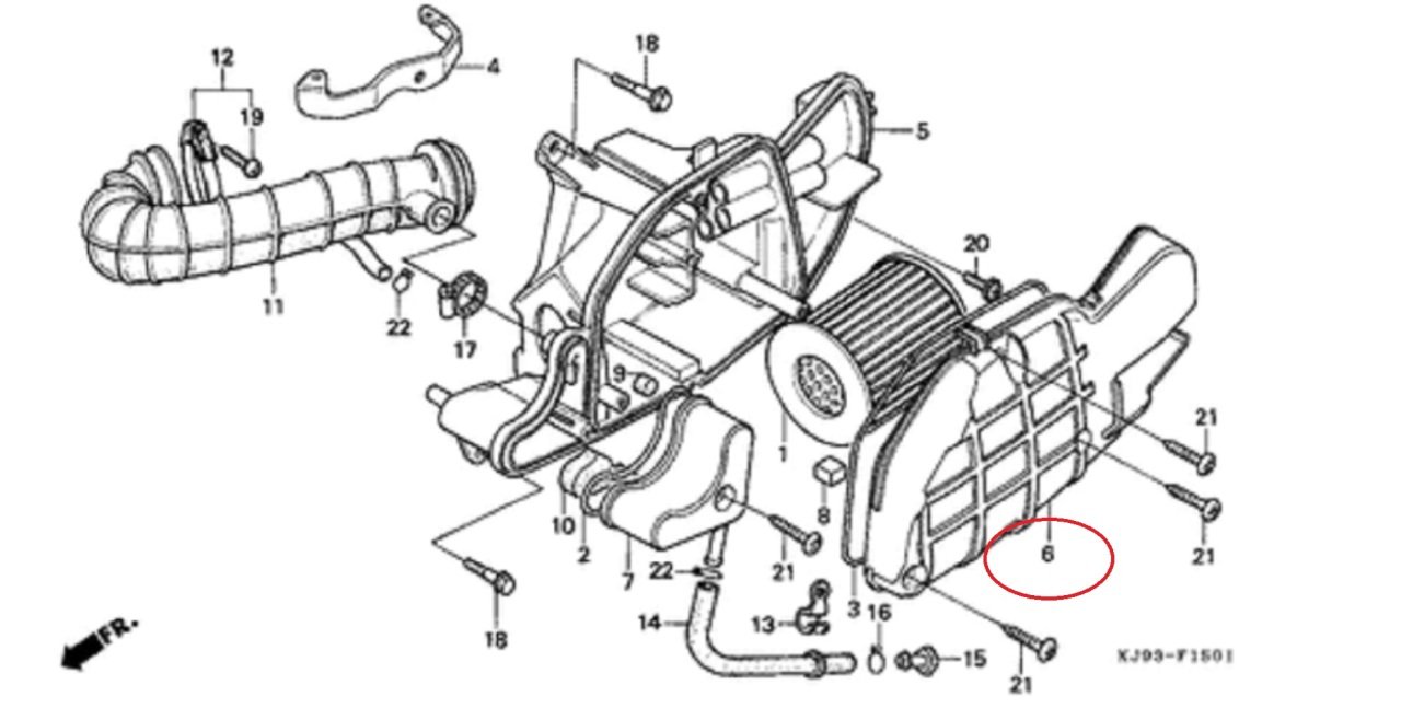 Honda Spacy110 Hava Filtre Kapak Ym Orjinal