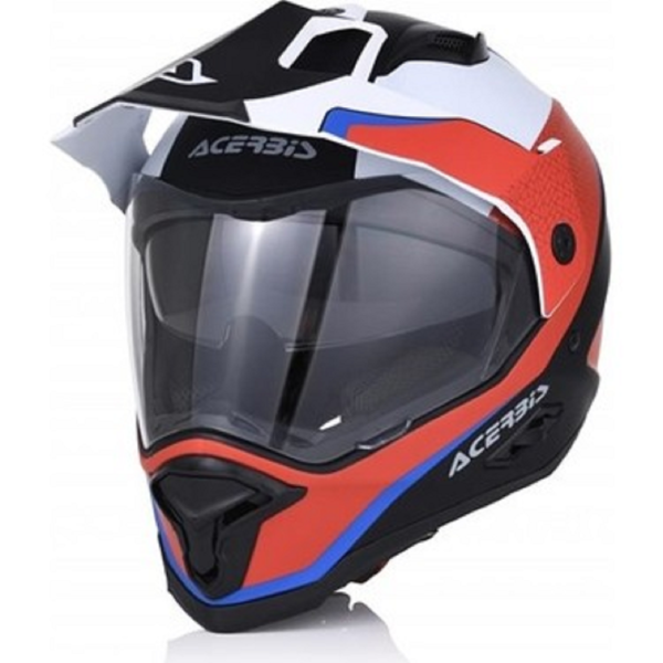 Motosiklet Kask REACTIVE GRAFFIX Beyaz Kırmızı Mavi Beden: L ACERBİS