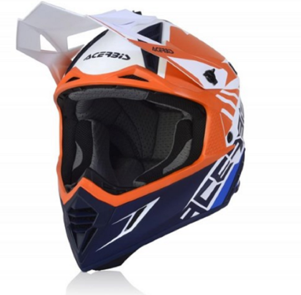 Motosiklet Kask X-TRACK Turuncu - Mavi Beden:M ACERBİS