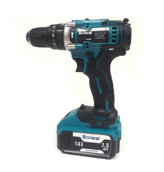 Rolwal 14V 1.5AH Şarjlı Darbeli Matkap Çift Akülü + Aksesuar