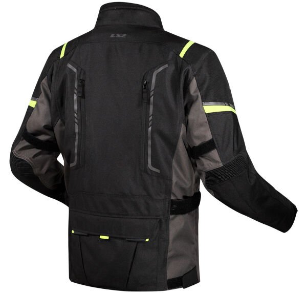 LS2 Narvik Mont Gri-Siyah-Neon Sarı Beden: M