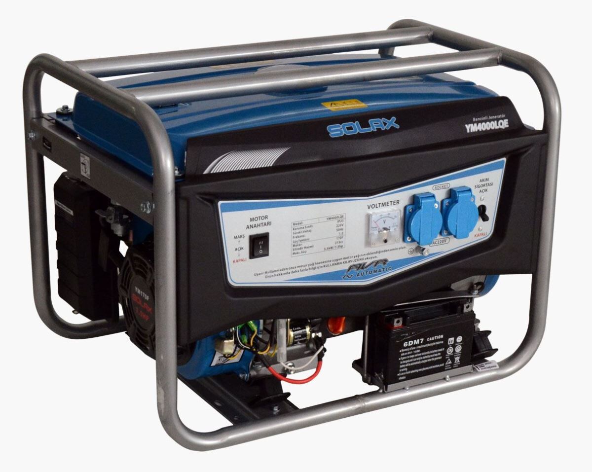 Solax YM4000LQE Jeneratör Benzinli Marşlı Monofaze
