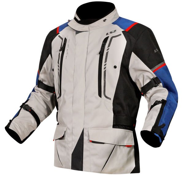 LS2 Narvik Mont Mavi-Siyah-Gri-Kırmızı Beden: L