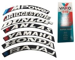 Motosiklet Lastik Yazısı Kauçuk Sticker ATL