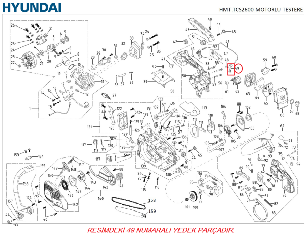 Hyundai HMT2500-2600 Jikle Kolu Orjinal
