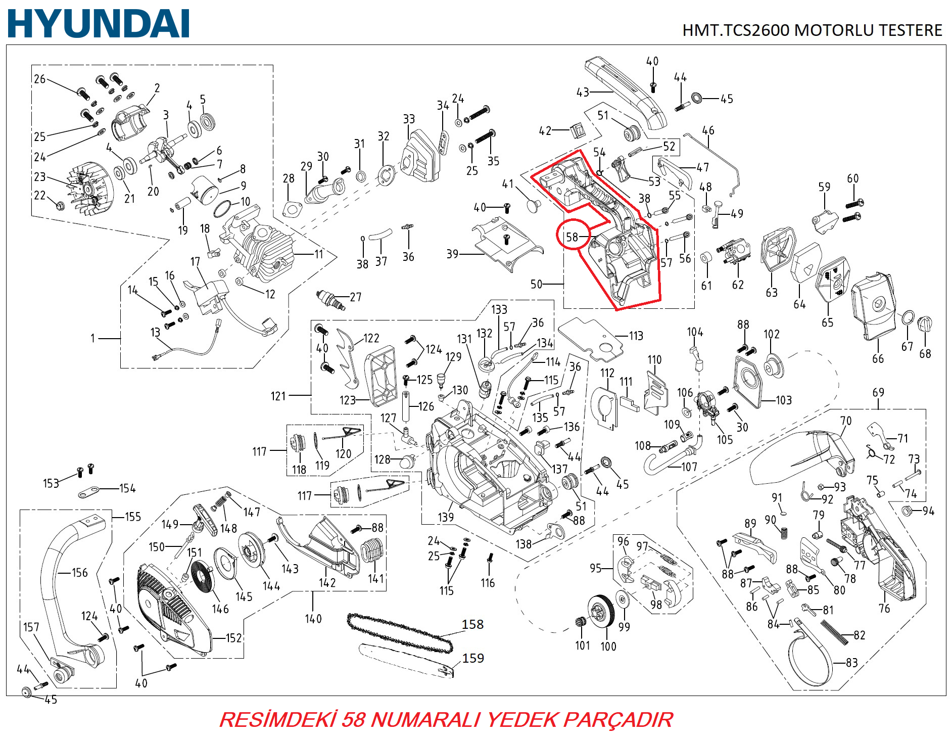 Hyundai HMT2500-2600 Kabze Orjinal