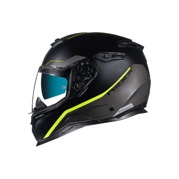 Motosiket Kask SX100 SKYWAY Siyah - Neon Sarı Beden:XXL NEXX