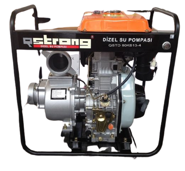 Qstrong Kb 80 Dizel Su Motoru İpli 3 Parmak