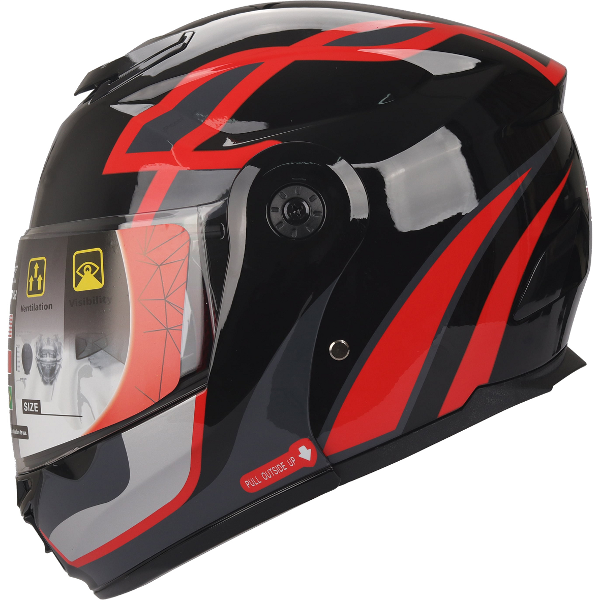 Motosiklet Kask RSV 960 Çeneden Açılır Vizörlü RSV