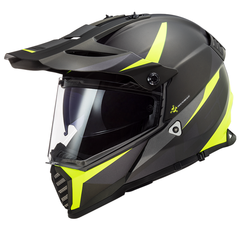 Motosiklet Kask Evo Router Mat Siyah - Neon Sarı Beden: L LS2