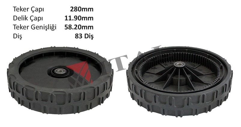 İtal Icb51a-51as-53cs-gx51-57cs Tekerlek Arka 280mm Orjinal