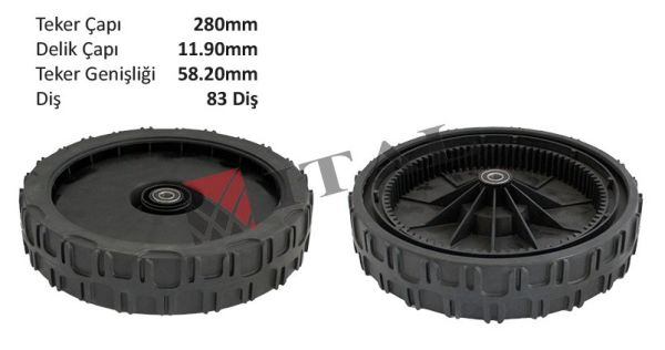 İtal Icb51a-51as-53cs-gx51-57cs Tekerlek Arka 280mm Orjinal