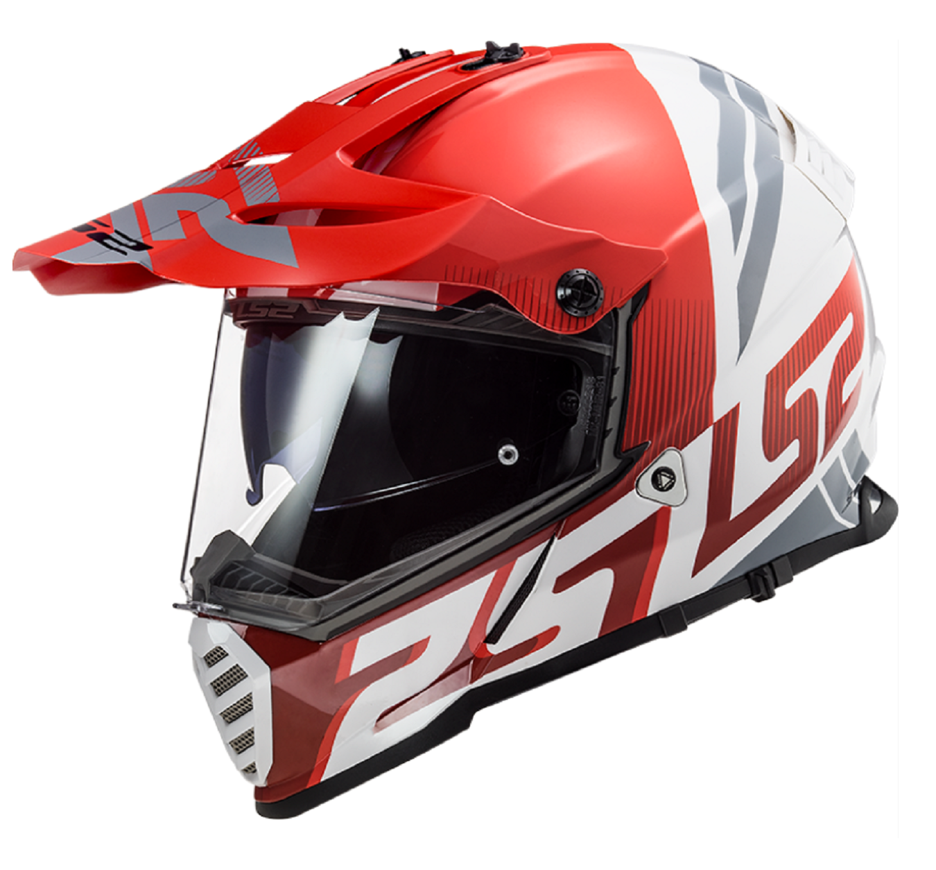 Motosiklet Kask Pioneer Evo Evolve Kırmızı - Beyaz Beden: XXL LS2