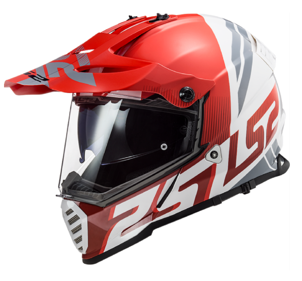 Motosiklet Kask Pioneer Evo Evolve Kırmızı - Beyaz Beden: XXL LS2